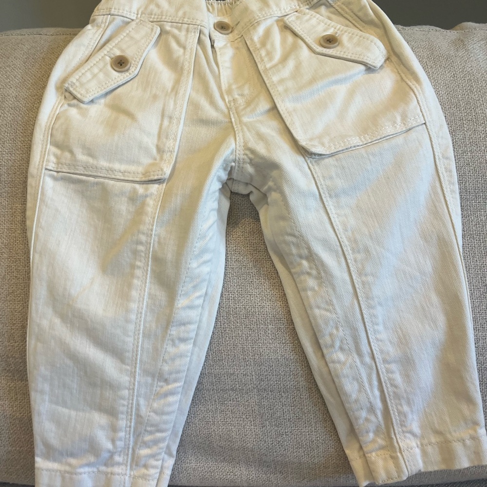 Baby Banana Republic Cream Cargo Pants